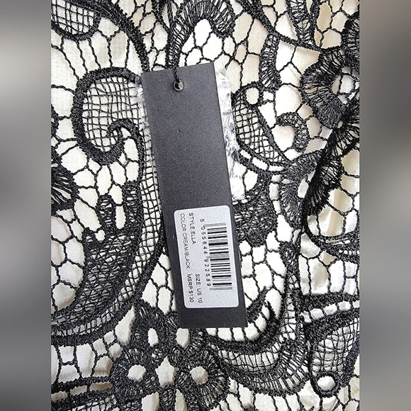 NWT London Dress Co Lace Open Back Soft Glam Romantic Cocktail Dress, size 10 - Picture 4 of 4